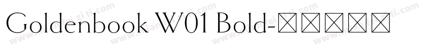 Goldenbook W01 Bold字体转换
